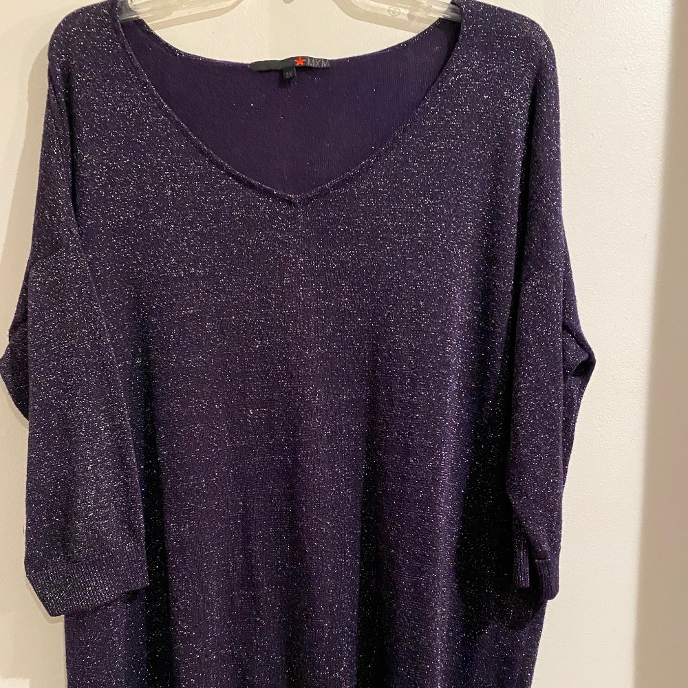 MXM  plus size purple 3/4 Top